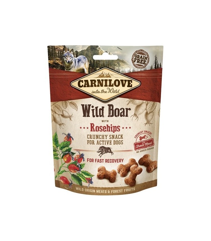 CARNILOVE CRUNCHY SNACK WILD BOAR WITH ROSEHIPS WITH FRESH MEAT 200g
