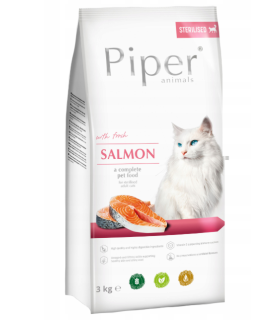 PIPER Sterilised Karma sucha dla kotów sterylizowanych z łososiem 3kg
