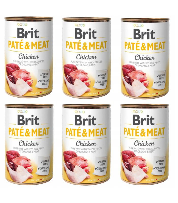 Brit Pate&Meat Chicken KURCZAK 6x 400g