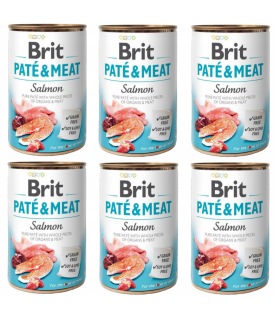Brit Pate&Meat Salmon ŁOSOŚ 400g 6x 400g