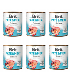 Brit Pate&Meat Salmon ŁOSOŚ Zestaw 6 x 800g