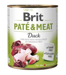 Brit Pate & Meat Dog Duck KACZKA 800g