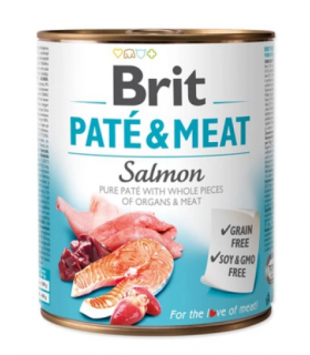 Brit Pate & Meat Dog Salmon ŁOSOŚ 800g