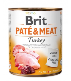 Brit Pate & Meat Dog Turkey INDYK 800g