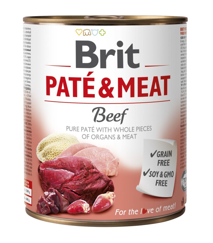 Brit Pate & Meat Dog Beef WOŁOWINA 800g
