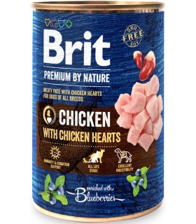 Brit Premium By Nature Chicken & Hearts KURCZAK 400g