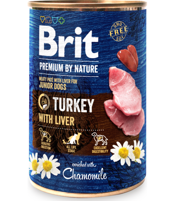 Brit Premium By Nature JUNIOR Turkey & Liver INDYK 400g