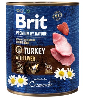 Brit Premium By Nature JUNIOR Turkey & Liver INDYK 800g