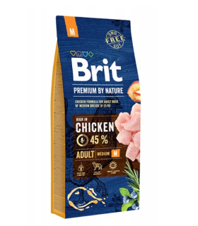 Brit Premium By Nature Adult M Medium CHICKEN 15kg