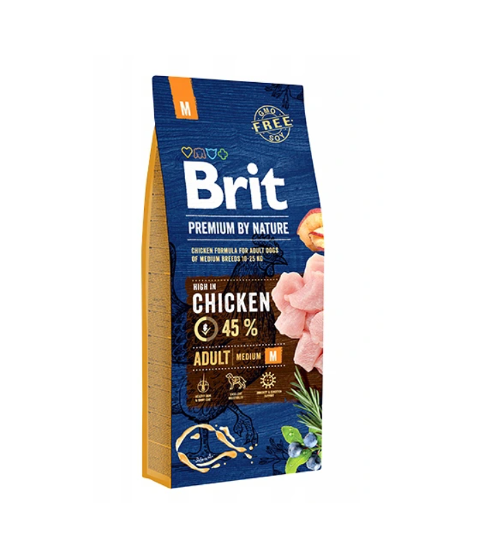Brit Premium By Nature Adult M Medium CHICKEN 15kg