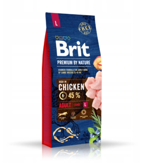 Brit Premium By Nature Adult L karma sucha dla psa kurczak 15kg