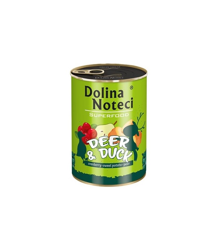 Dolina Noteci Premium Superfood karma mokra dla psa Jeleń i kaczka 400g