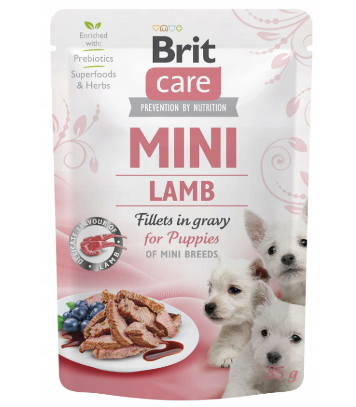 Brit Care Mini PUPPY Lamb Fillets in Gravy JAGNIĘCINA 85g