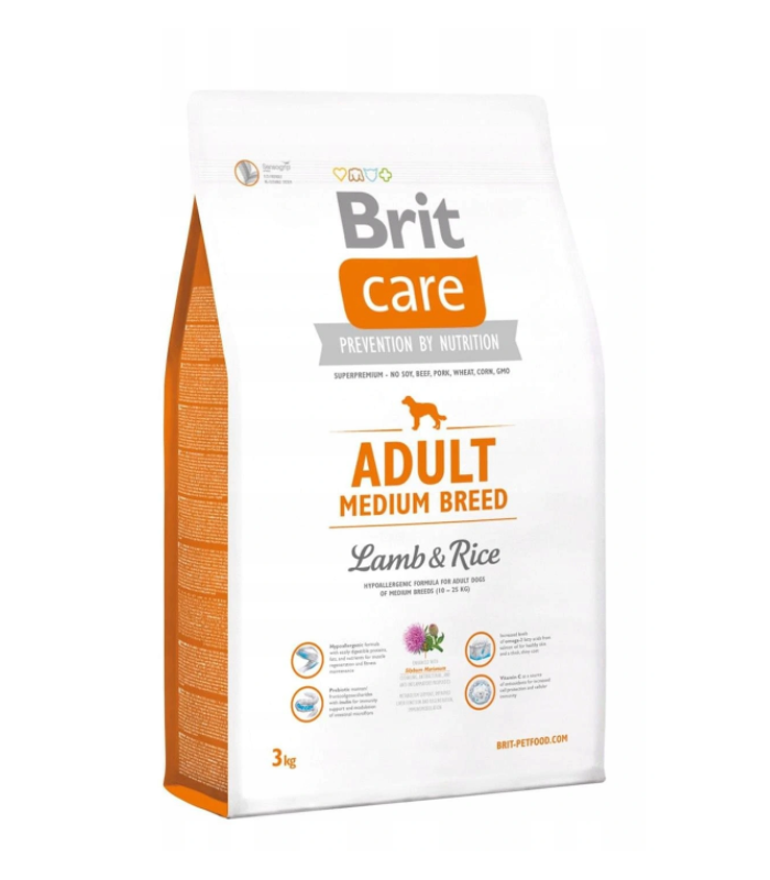 Brit Care Adult Medium Breed LAMB & RICE 3kg