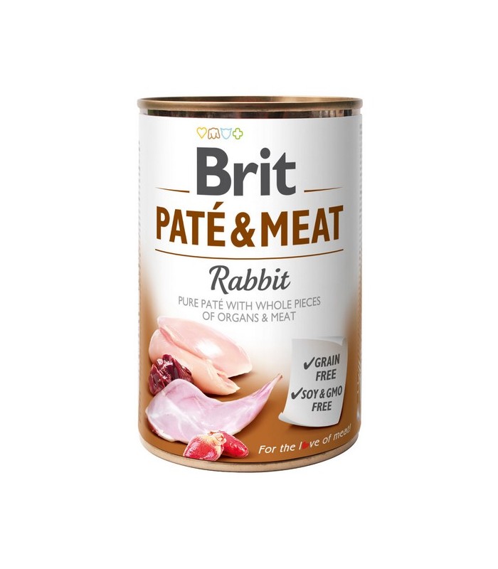 Brit Pate & Meat Dog Rabbit KRÓLIK 400g