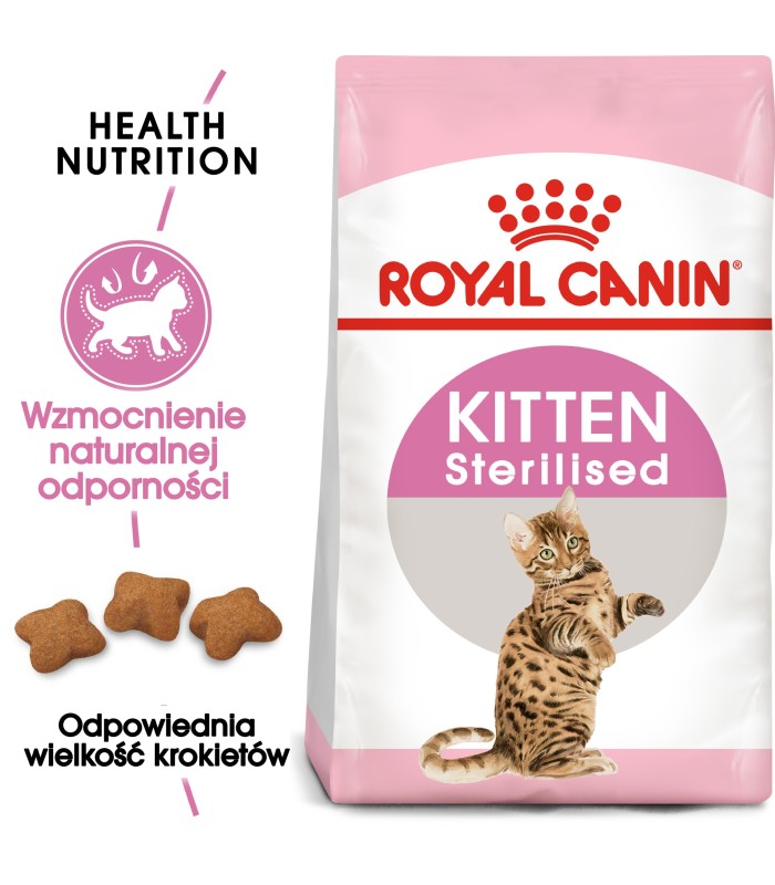 Royal Canin Instictive Kitten Sterilised- Karma Sucha dla Kociąt Sterylizowanych od 6 do 12 Miesiąca Życia 2kg