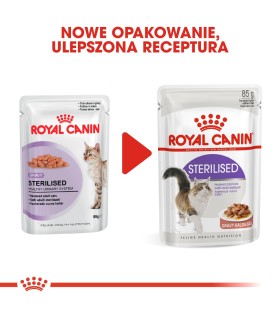 Royal Canin Sterilised Adult - Karma Mokra w Sosie dla Kotów Dorosłych, Sterylizowanych 85g