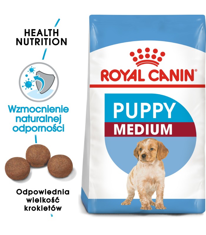 Royal Canin Medium Puppy - Karma Sucha dla Szczeniąt, Rasy Średnie 15kg