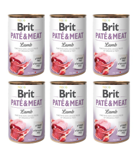 BRIT PATE&MEAT Lamb 400g JAGNIĘCINA 5+1 GRATIS