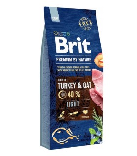 Brit Premium By Nature Light Sucha karma dla psów z nadwagą z indykiem i owsem 15 kg