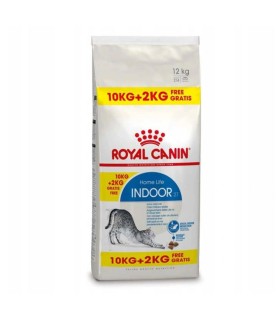 Royal Canin FHN Indoor Sterilised 27 - Karma Sucha dla Kotów Dorosłych, Niewychodzących 10kg + 2kg GRATIS