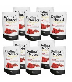 DOLINA NOTECI Premium Pure Wołowina z Ryżem ZESTAW 10x 500g