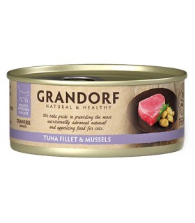 GRANDORF CAT Tuna Fillet & Mussels 70g