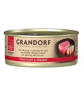 GRANDORF CAT Tuna Fillet & Shrimps 70g