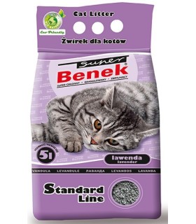Super Benek żwirek dla kota Lawenda (jasny fiolet) 10L