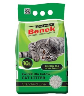 Super Benek żwirek dla kota Zielony Las (zielony) 10L