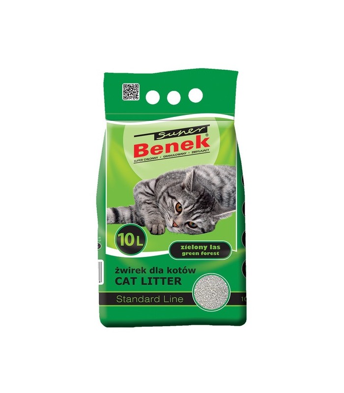Super Benek żwirek dla kota Zielony Las (zielony) 10L