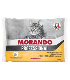 Morando Pro Mokra karma dla kota 2 x szynka i 2 x tuńczyk niebieska ryba 4 x 100 g