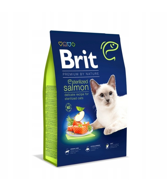 BRIT Premium Sterilised Karma dla kota Łosoś 1,5kg