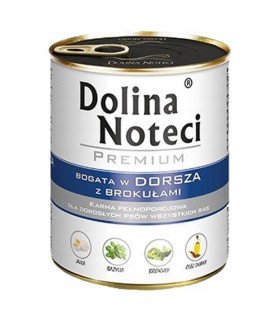 DOLINA NOTECI Premium karma mokra dla psa 800g Dorsz z Brokułami