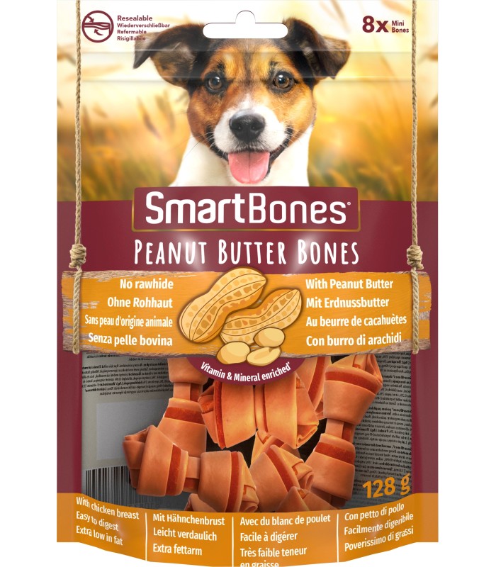 Smart Bones Peanut Butter mini Kość Wiązana 8 szt