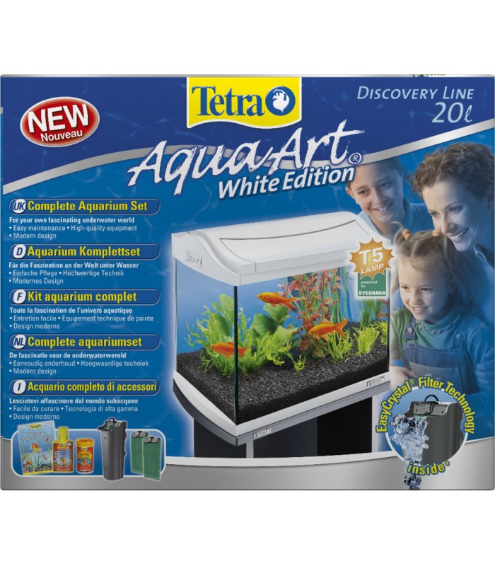Tetra AquaArt Discover Line Aquarium Complete Set 20L white