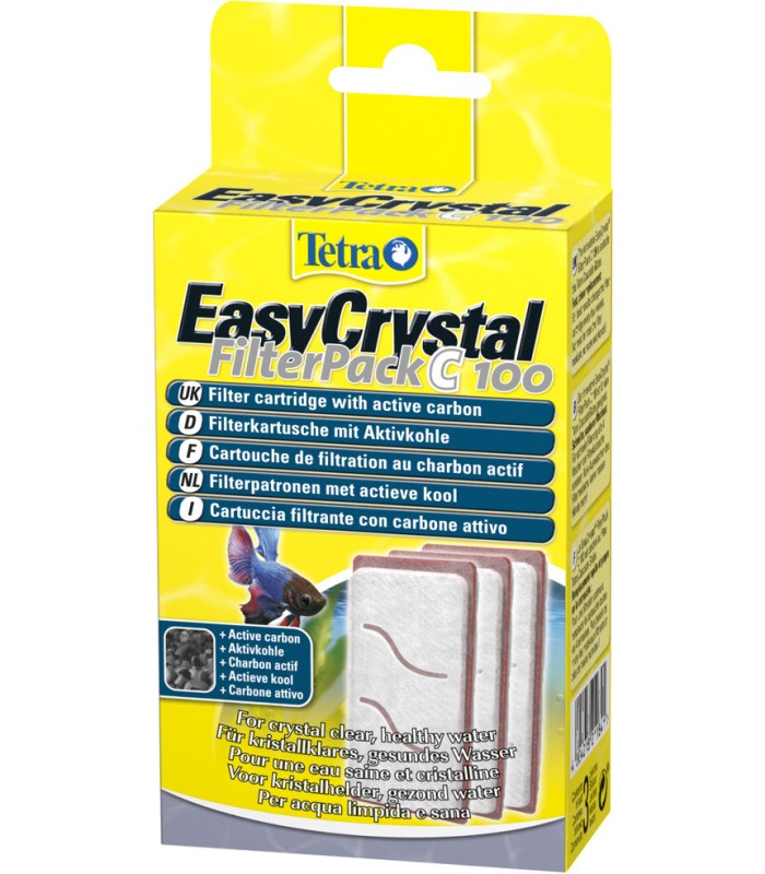 Tetra EasyCrystal Filterpack zestaw wkładów gąbkowych z aktywnym węglem C 100 (329997)