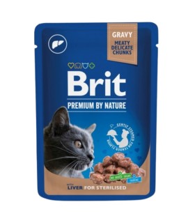 Brit Premium Karma dla kota sterylizowanego Liver Chunks Gracy Wątróbka 100g