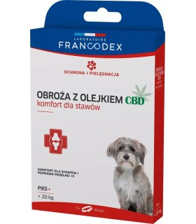 FRANCODEX Obroża z olejkiem CBD 60 cm dla psów o wadze pon