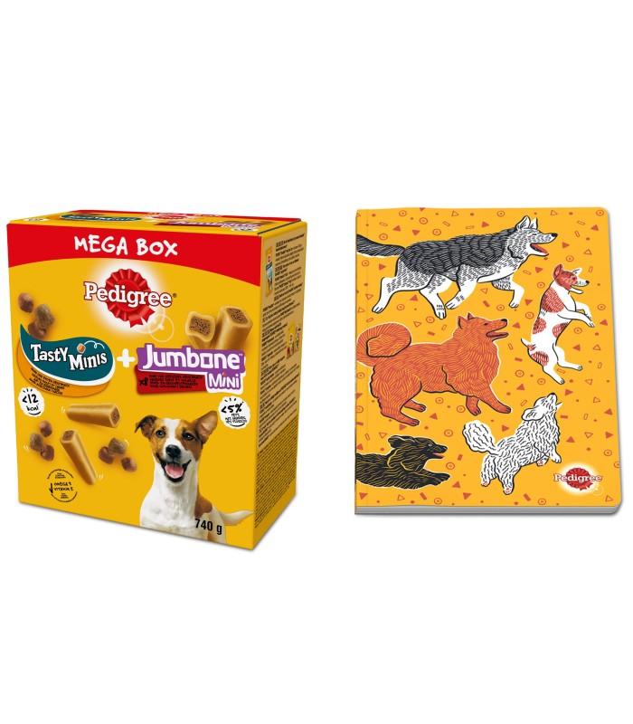 PEDIGREE Tasty Minis Jumbone mega box smaczki dla psa 740g + GRATIS