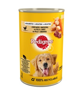 PEDIGREE Adult puszka 400g - mokra karma pełnoporcjowa dla dorosłych psów z kurczakiem i marchewką w galaretce