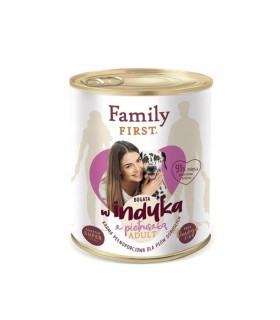 FAMILY FIRST Karma dla psa indyk z pietruszką adult 800g