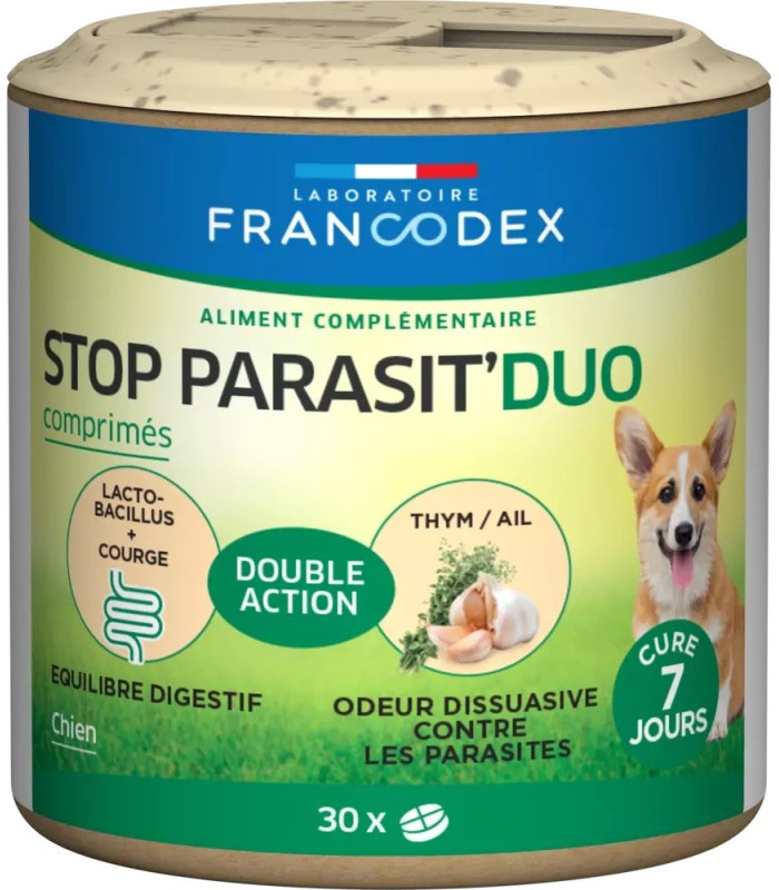 FRANCODEX Stop Parasit Duo dla małych psów 30 tabl