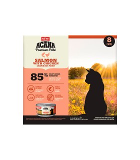 ACANA Premium Pate - karma mokra dla kota, łosoś i kurczak, 8 x 85g