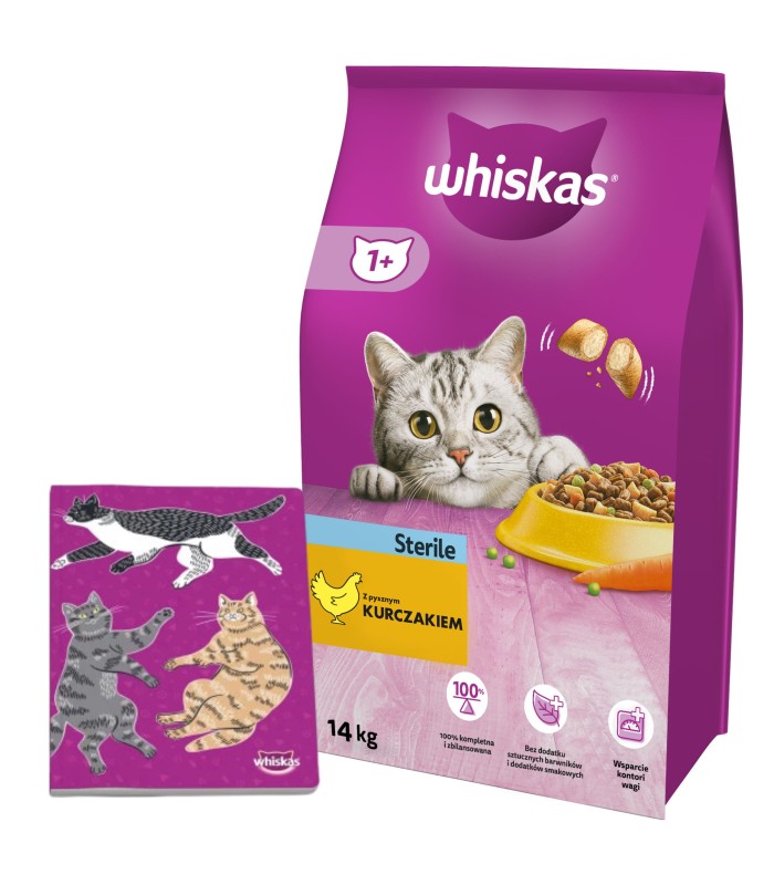 Whiskas Sterile 14 Kg Sucha Karma Pełnoporcjowa Dla Kotów Z 9368