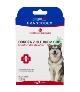 FRANCODEX Obroża z olejkiem CBD - 75 cm dla psów ras dużych - 1szt.  | Zoo24.pl