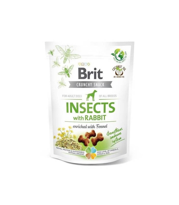 BRIT CARE DOG CRUNCHY CRACKER INSECT & RABBIT 200G