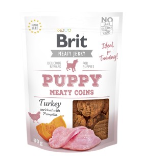 Brit Jerky Puppy Turkey Meaty Coins Przysmak dla szczeniąt 80G