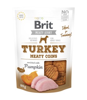 Brit Jerky Snack – Turkey Meaty coins Przysmak dla dorosłych psów 200G