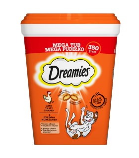 DREAMIES™ Mega Pudełko 350 g – karma uzupełniająca dla dorosłych kotów, z pysznym kurczakiem